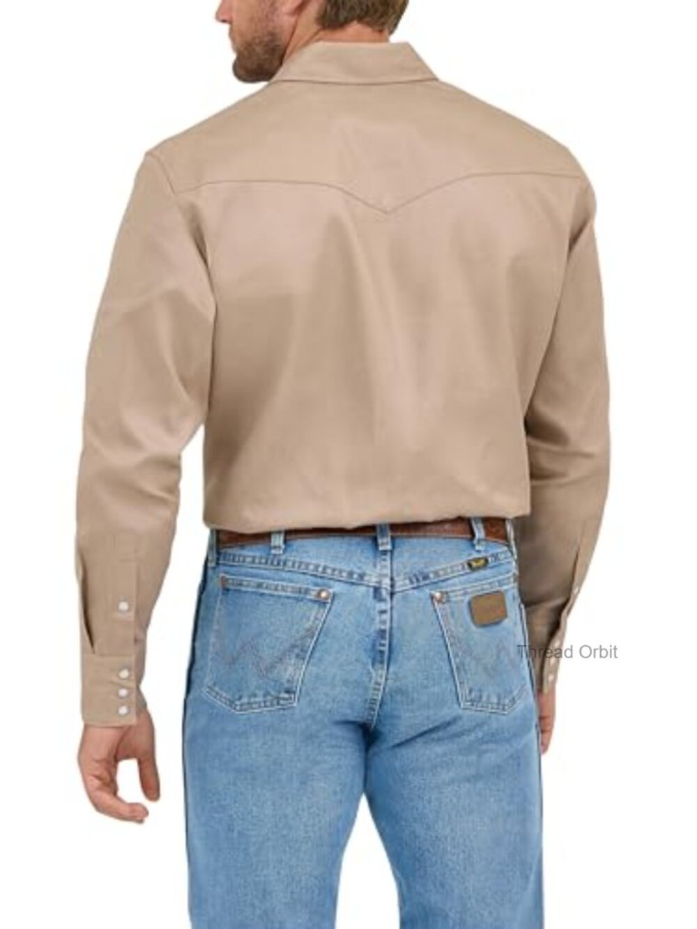 100% Cotton Heavyweight Firm Finish Western Snap Work Shirt with Flap Pockets - Picture 2 of 5